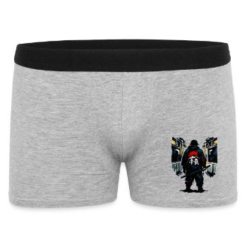 Urban Ninja with Red Sun - Men's Boxer Shorts - heather grey - Front