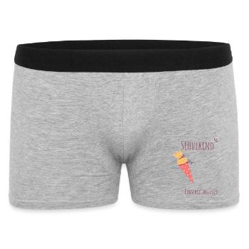 Schulkind Einschulung 2026 personalisierbar - Männer Boxer Shorts - Grau meliert - Vorne