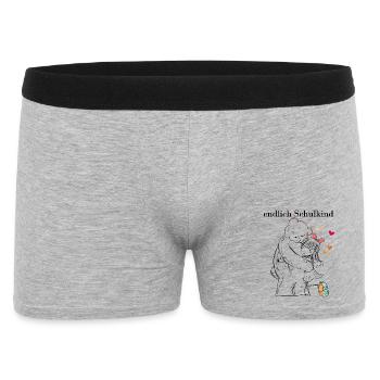 Schulanfang - Männer Boxer Shorts - Grau meliert - Vorne