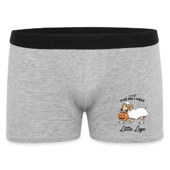 Dachshund Ghost Halloween Trick or Treat - Men's Boxer Shorts - heather grey - Front