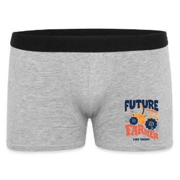 Futur fermier comme papa bébé tracteur - Boxer Homme - gris chiné - Devant