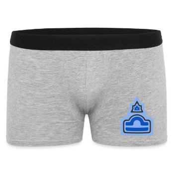Zodiac Stammes-Waage und Luft - Männer Boxer Shorts - Grau meliert - Vorne