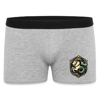 Heraldischer Pferde-Drache - Männer Boxer Shorts - Grau meliert - Vorne