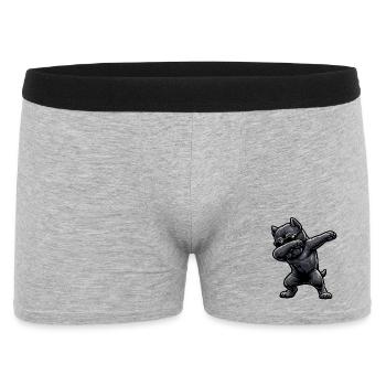 Dabbing Cane Corso in Comic Style - Men's Boxer Shorts - heather grey - Front