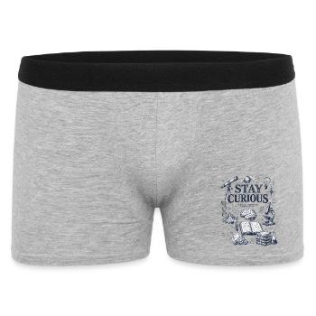 Reste Curieux: Doodles Scientifiques - Boxer Homme - gris chiné - Devant