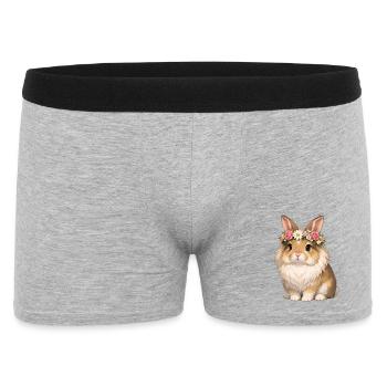 Lion Head Rabbit - Men's Boxer Shorts - heather grey - Front