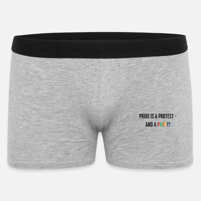 Pride is a protest - and a party! - Men's Boxer Shorts - heather grey
