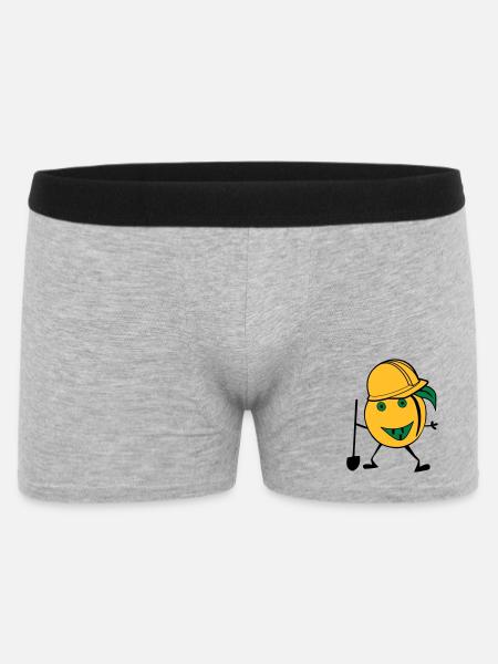 orange construction worker - Men's Boxer Shorts - heather grey