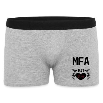 MFA mit Herz Geschenk Medizin Spruch - Männer Boxer Shorts - Grau meliert - Vorne