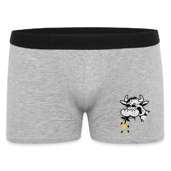 Cow eats bouquet - Men's Boxer Shorts - heather grey - Front