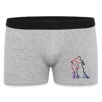 Tango-1 - Männer Boxer Shorts - Grau meliert - Vorne