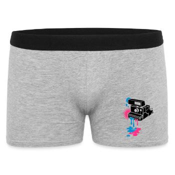Appareil photo instantané - La peinture dégouline - Boxer Homme - gris chiné - Devant