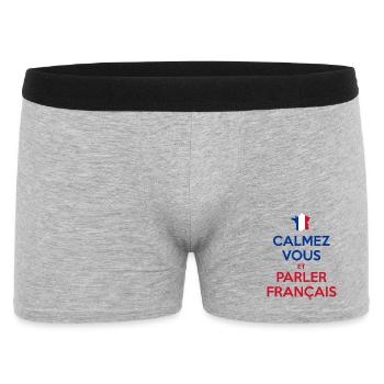 Calmez Vous et Parler Français - Boxer Homme - gris chiné - Devant