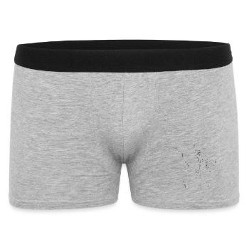 Farbtropfen - Linie / schwarz - Männer Boxer Shorts - Grau meliert - Vorne