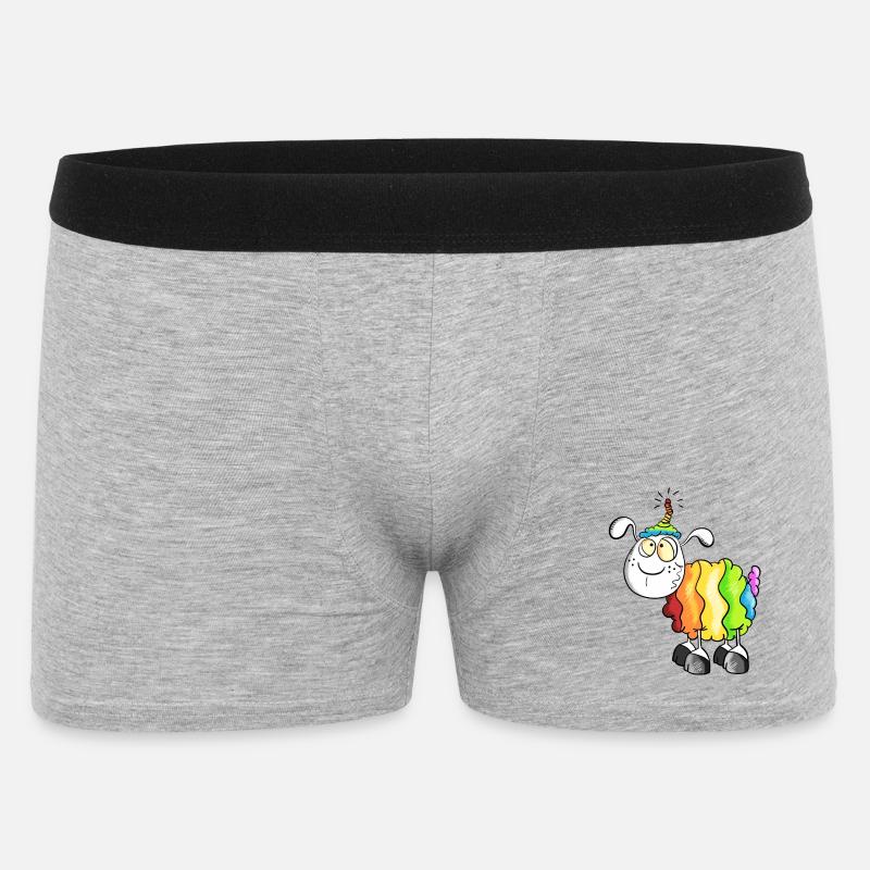 Rainbow Schaf - Männer Boxer Shorts - Grau meliert