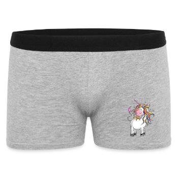 Chilling rainbow unicorn with sloth - Men's Boxer Shorts - heather grey - Front