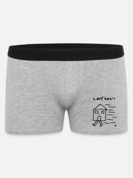Laufhaus - Männer Boxer Shorts - Grau meliert