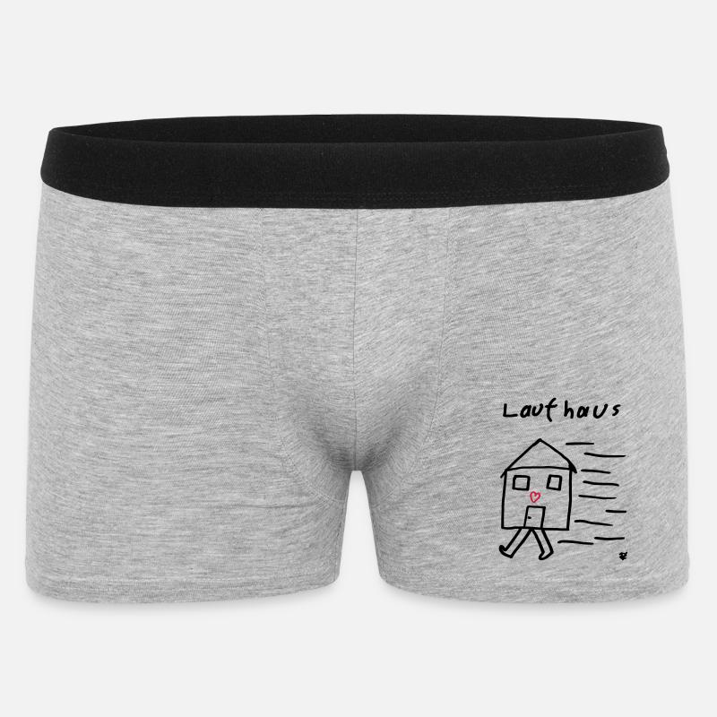 Laufhaus - Männer Boxer Shorts - Grau meliert