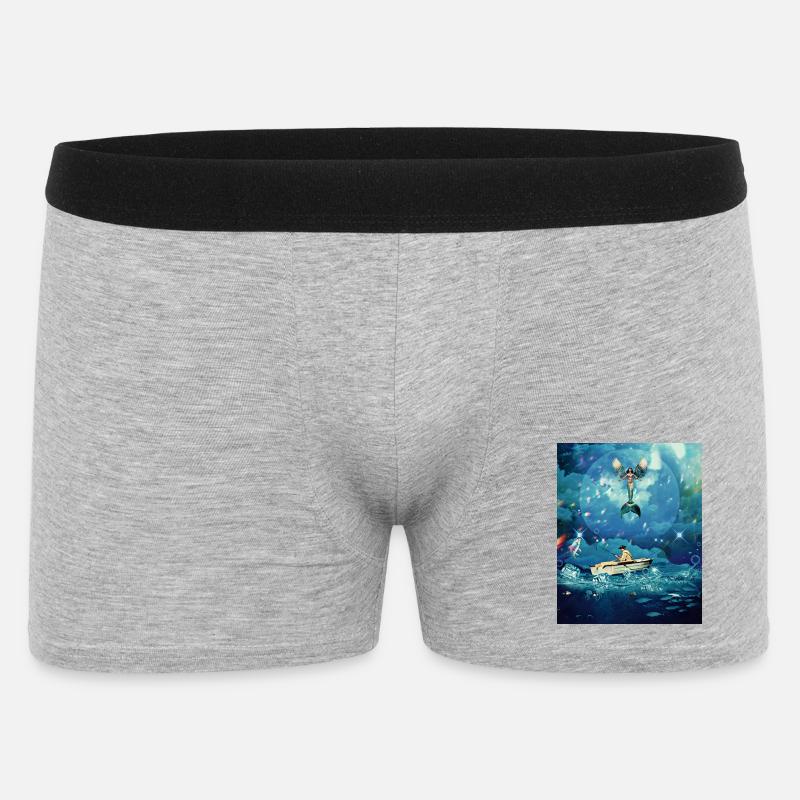 Magischer Ozean - Männer Boxer Shorts - Grau meliert