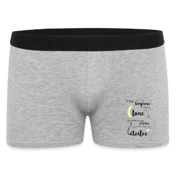 Il faut toujours viser la Lune - Boxer Homme - gris chiné - Devant