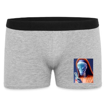 Alien Selfie Streetwear - Boxer Homme - gris chiné - Devant