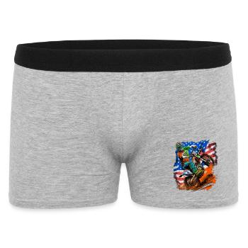 Drapeau américain Motocross Splash - Boxer Homme - gris chiné - Devant