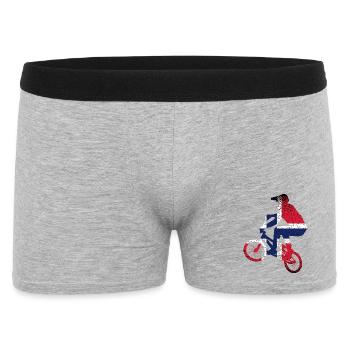 Tri-Flag Rider on Bike - Men's Boxer Shorts - heather grey - Front