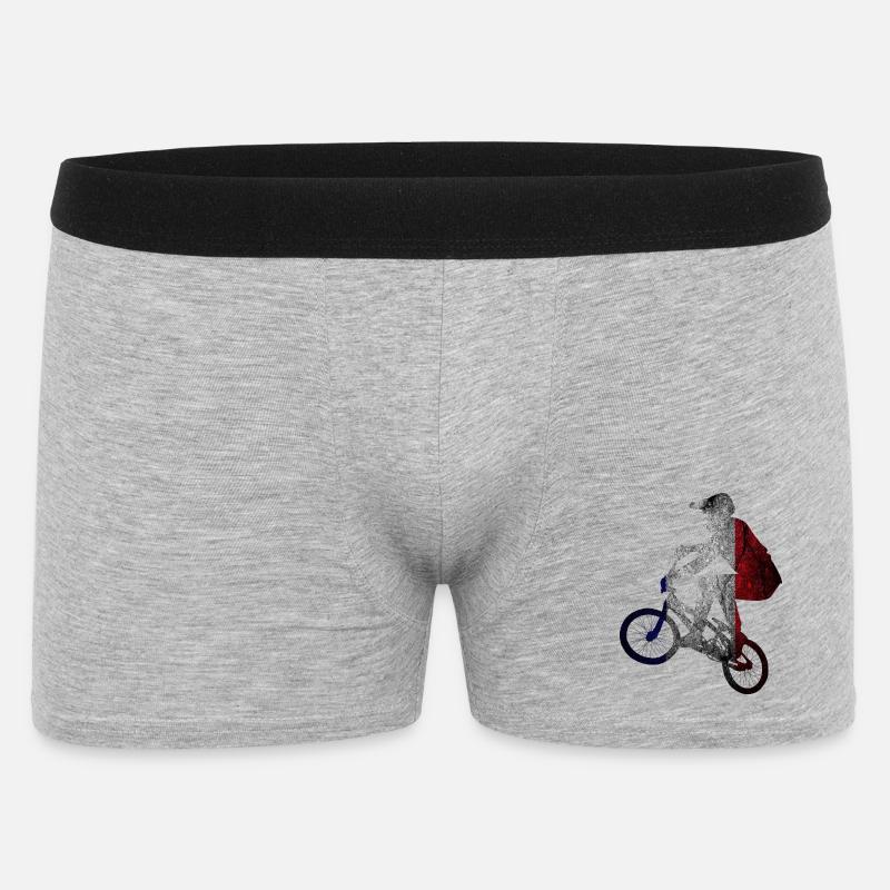 Tri-Color-Radfahrer-Silhouette - Männer Boxer Shorts - Grau meliert