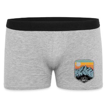 Sunset Mountain Bike Patch - Men's Boxer Shorts - heather grey - Front