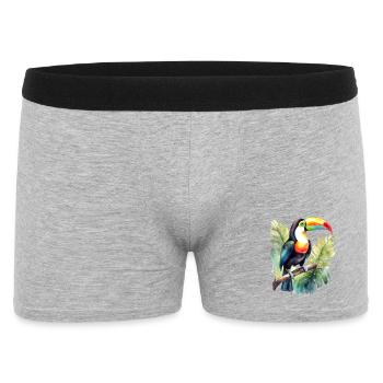 Toucan Watercolor - Men's Boxer Shorts - heather grey - Front