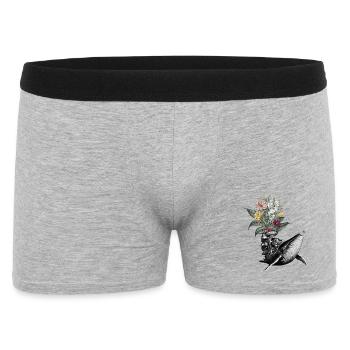 Congratulations – Frog, Whale, Flowers - Men's Boxer Shorts - heather grey - Front
