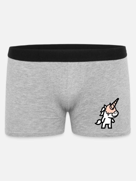 Eishorn - Männer Boxer Shorts - Grau meliert