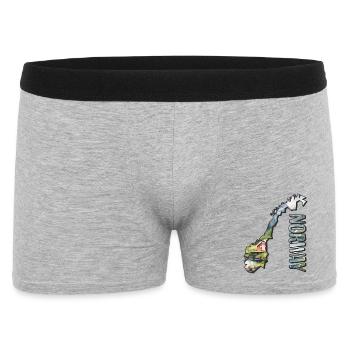Carte à l’aquarelle Norvège - Boxer Homme - gris chiné - Devant