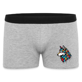 Wolf - Men's Boxer Shorts - heather grey - Front