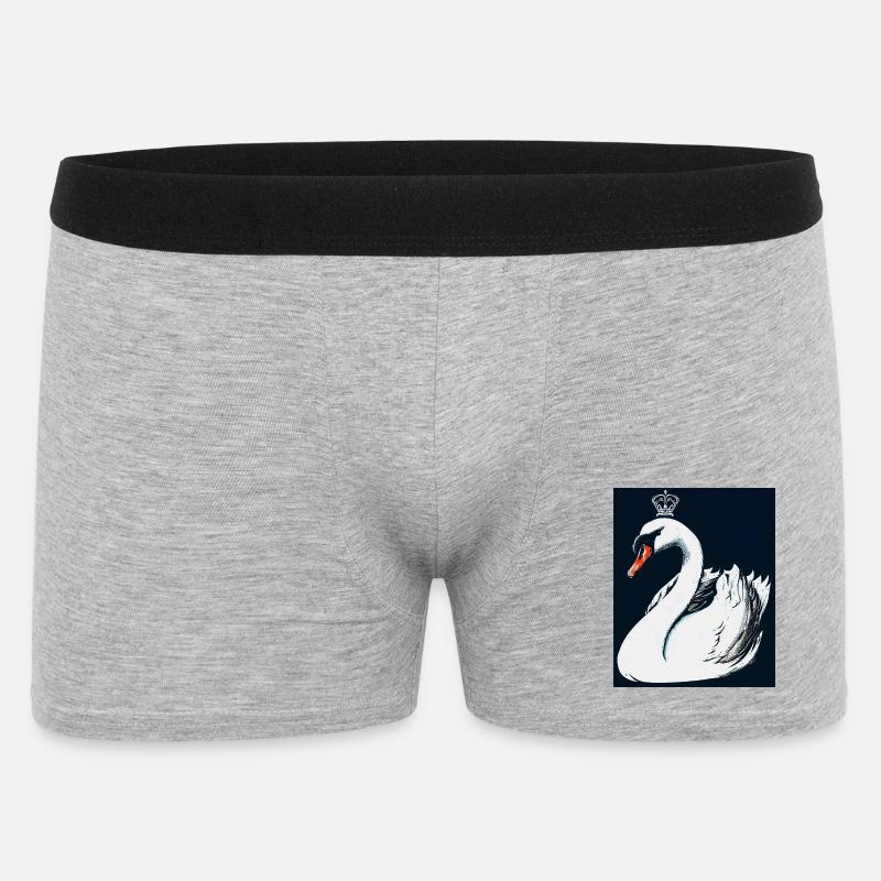 Schwan - Männer Boxer Shorts - Grau meliert