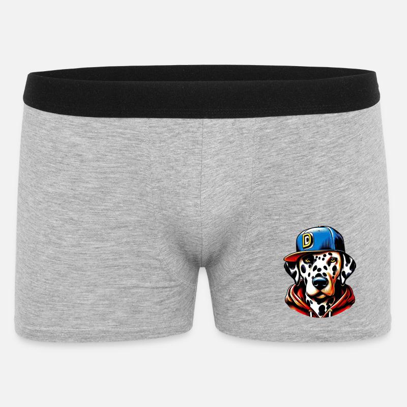 Hund - Männer Boxer Shorts - Grau meliert