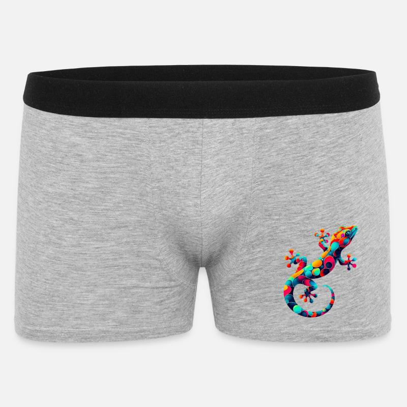 Gecko - Männer Boxer Shorts - Grau meliert