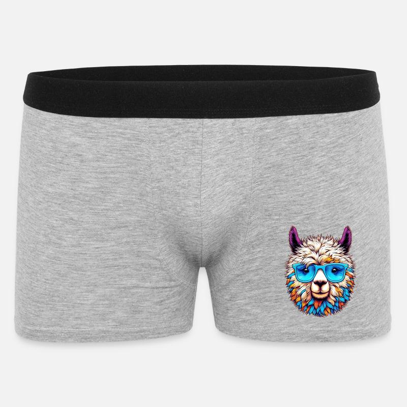 Alpaka - Männer Boxer Shorts - Grau meliert