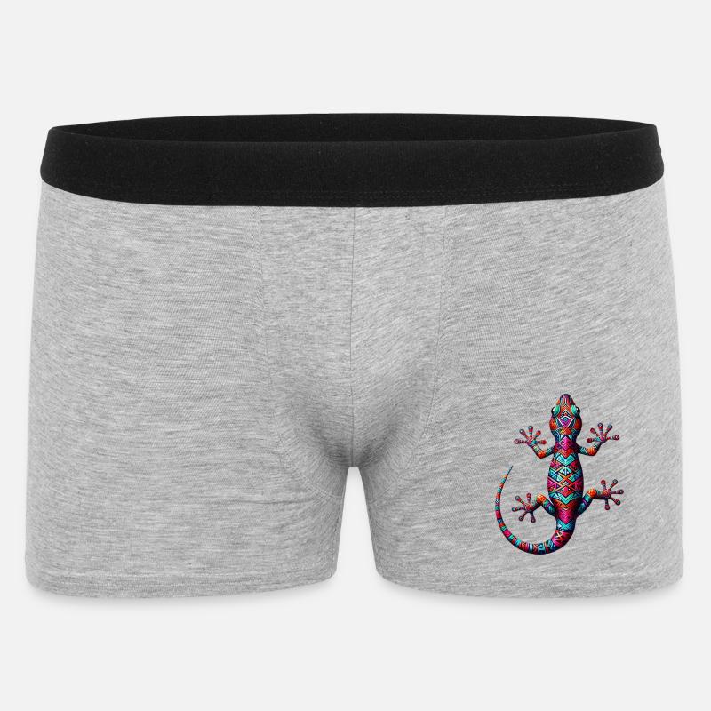 Gecko - Männer Boxer Shorts - Grau meliert