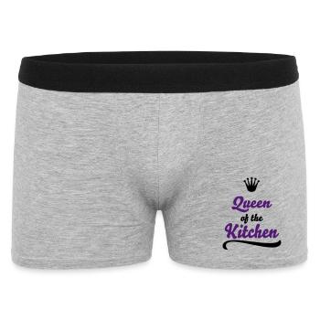 Lustige Geschenke für Frauen die gern kochen - Männer Boxer Shorts - Grau meliert - Vorne
