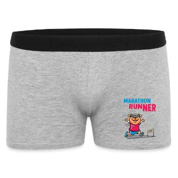 Dog Marathon Runner - Men's Boxer Shorts - heather grey - Front
