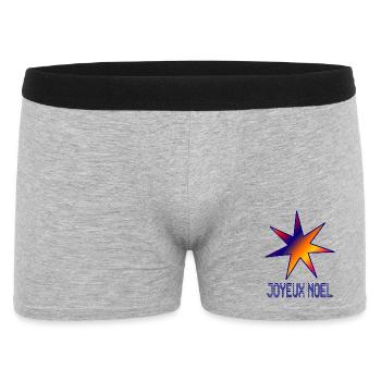 CHRISTMAS. MERRY CHRISTMAS. MERRY CHRISTMAS. FIR. NATURE. - Men's Boxer Shorts - heather grey - Front