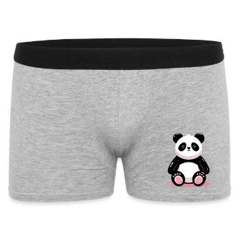 Panda - Men's Boxer Shorts - heather grey - Front