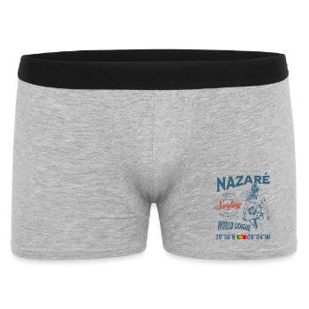 Nazaré Surfing Girl Nautical Print - Men's Boxer Shorts - heather grey - Front
