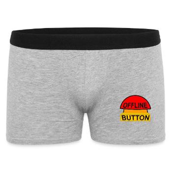 Offline Button – Save Yourself - Men's Boxer Shorts - heather grey - Front