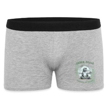 Inner Peace – Powered by Grass Design - Männer Boxer Shorts - Grau meliert - Vorne