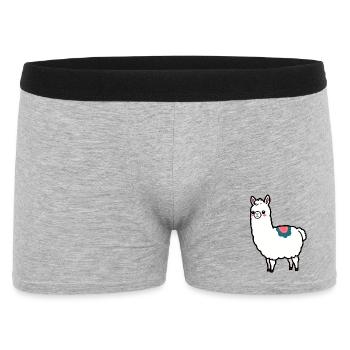lama - Boxer Homme - gris chiné - Devant