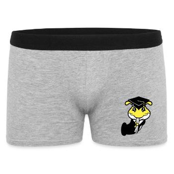 Loch Raupe Schulabschluss Abitur bestanden College - Männer Boxer Shorts - Grau meliert - Vorne