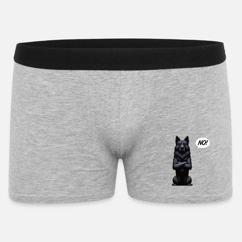 No Schwarzer Schäferhund Schäferhundbesitzer  - Männer Boxer Shorts - Grau meliert