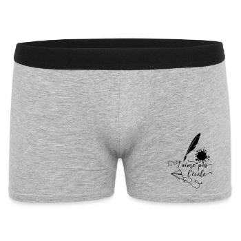 I don't like school - Men's Boxer Shorts - heather grey - Front